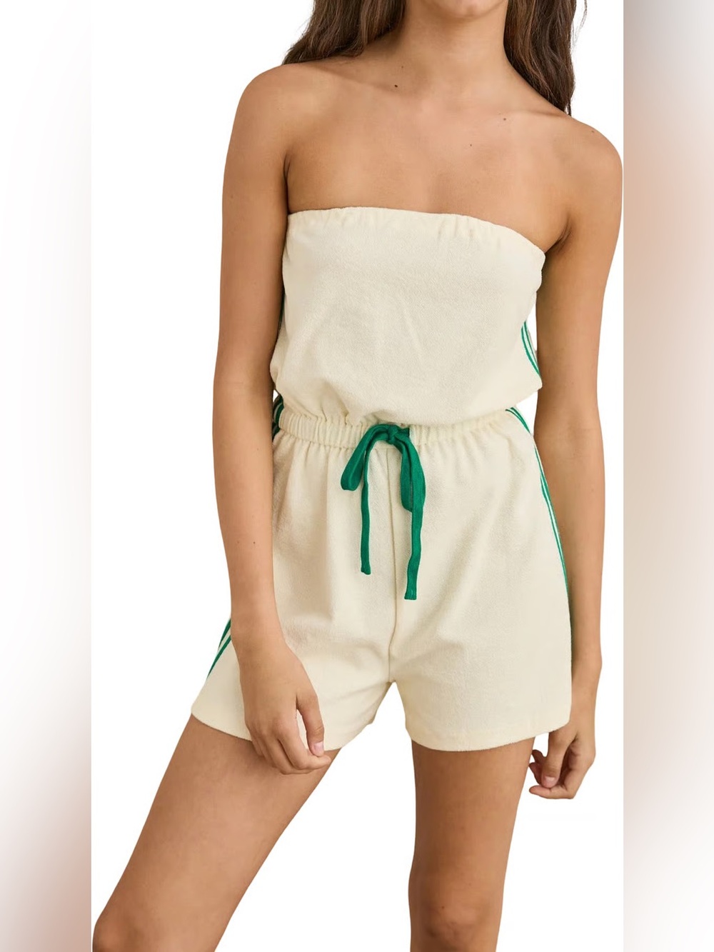 🌴 Rhythm Cara Terry Romper Jade Green | Terry Cloth | Coastal | Resort | Summer